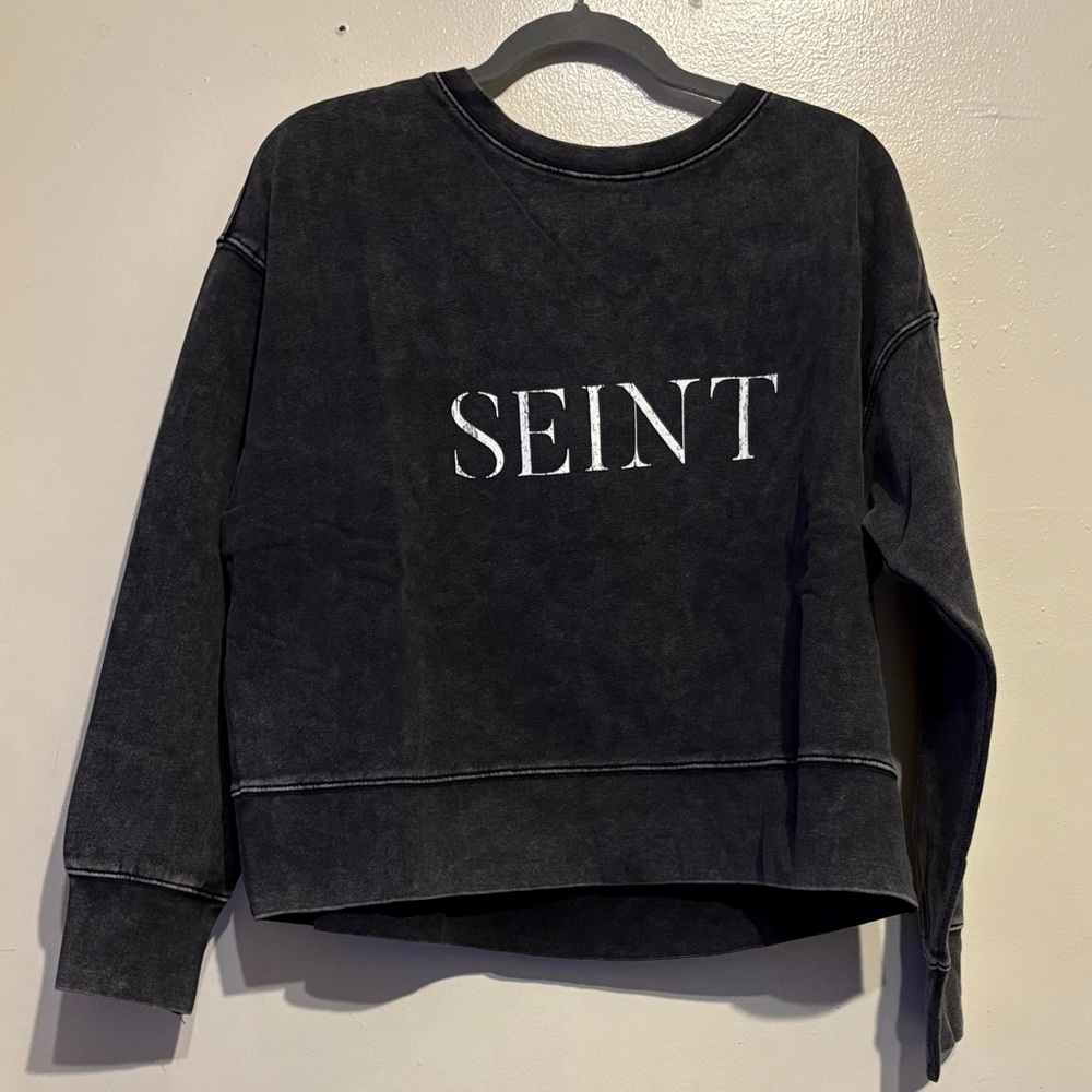 Seint Black Sweatshirt Size M